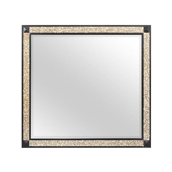 Global Furniture Usa Traditional Glam Glitter Blake Black/Gold Mirror 670 - main